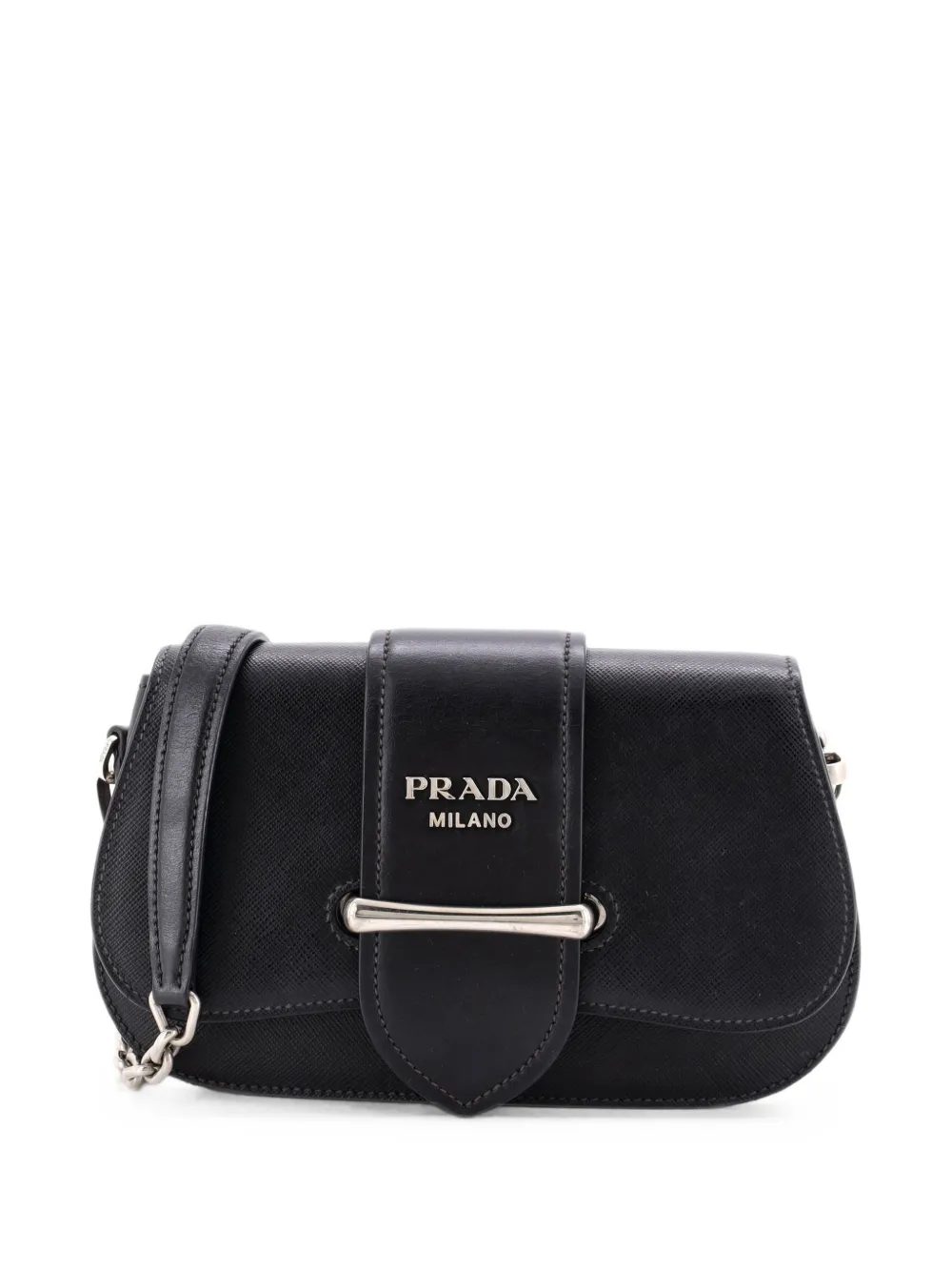 Prada Pre-Owned Sidonie City Calf with Saffiano Mini shoulder bag - Nero
