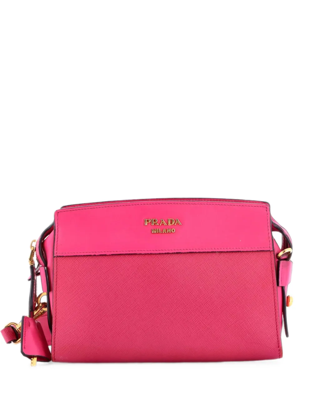 Prada Pre-Owned Kleine Esplanade Saffiano Umhängetasche mit City-Kalbsleder - Rosa