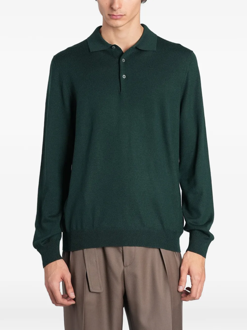 Tagliatore long-sleeve polo shirt Groen