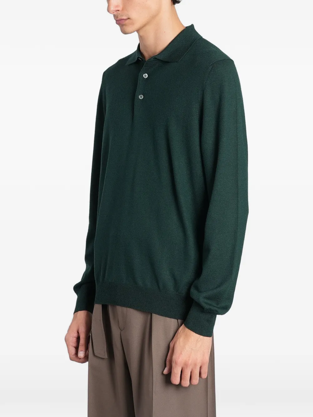 Tagliatore long-sleeve polo shirt Groen