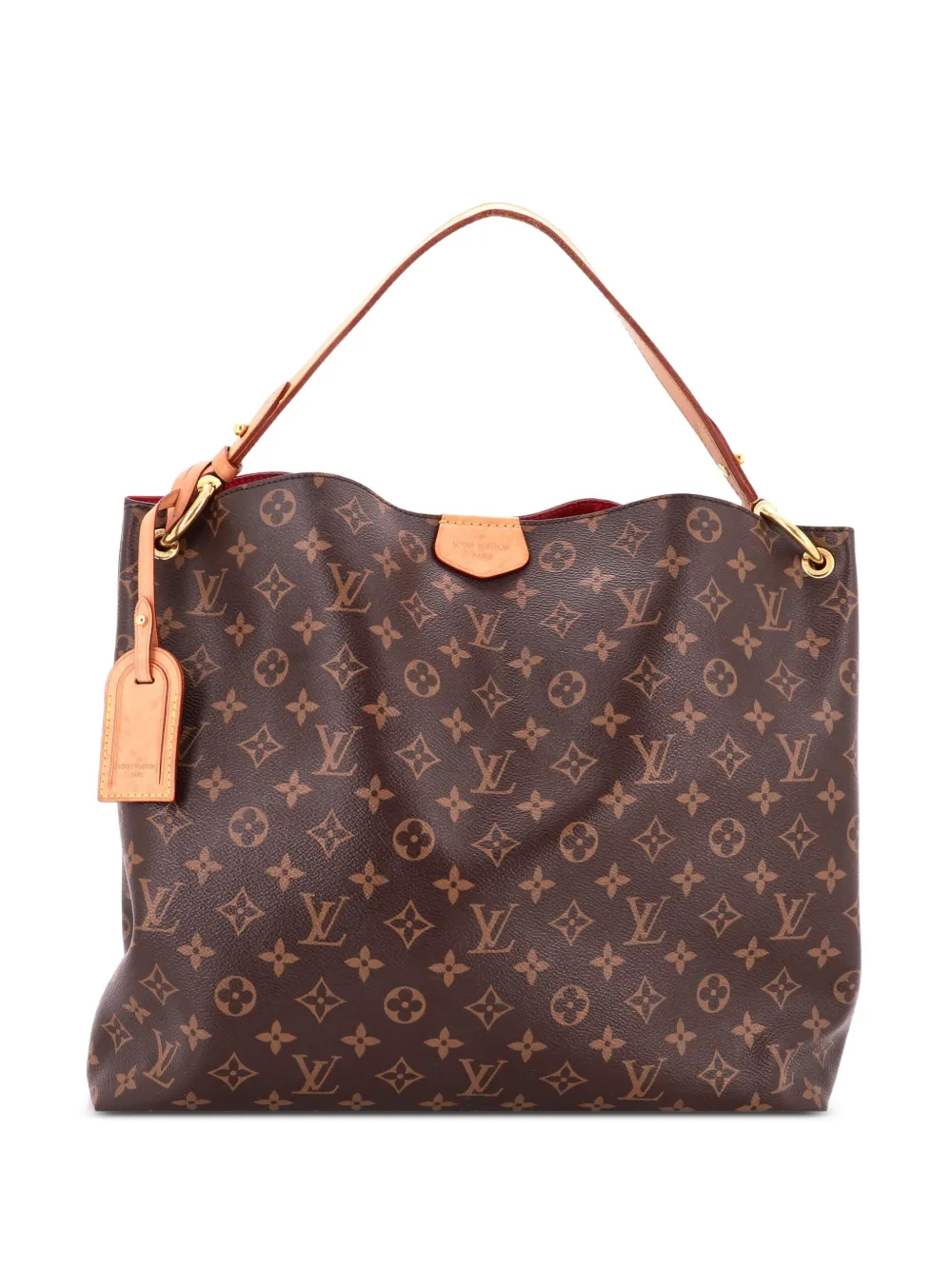 Louis Vuitton Pre-Owned Graceful Handbag Monogram Canvas MM hobo bag - Brown