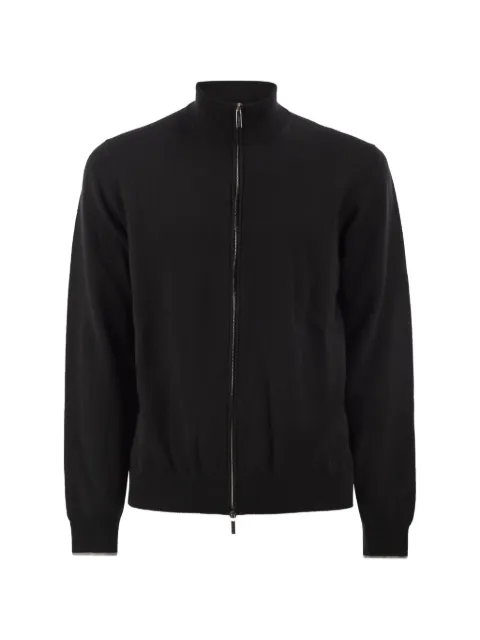 Peserico fine-knit wool zip-up cardigan