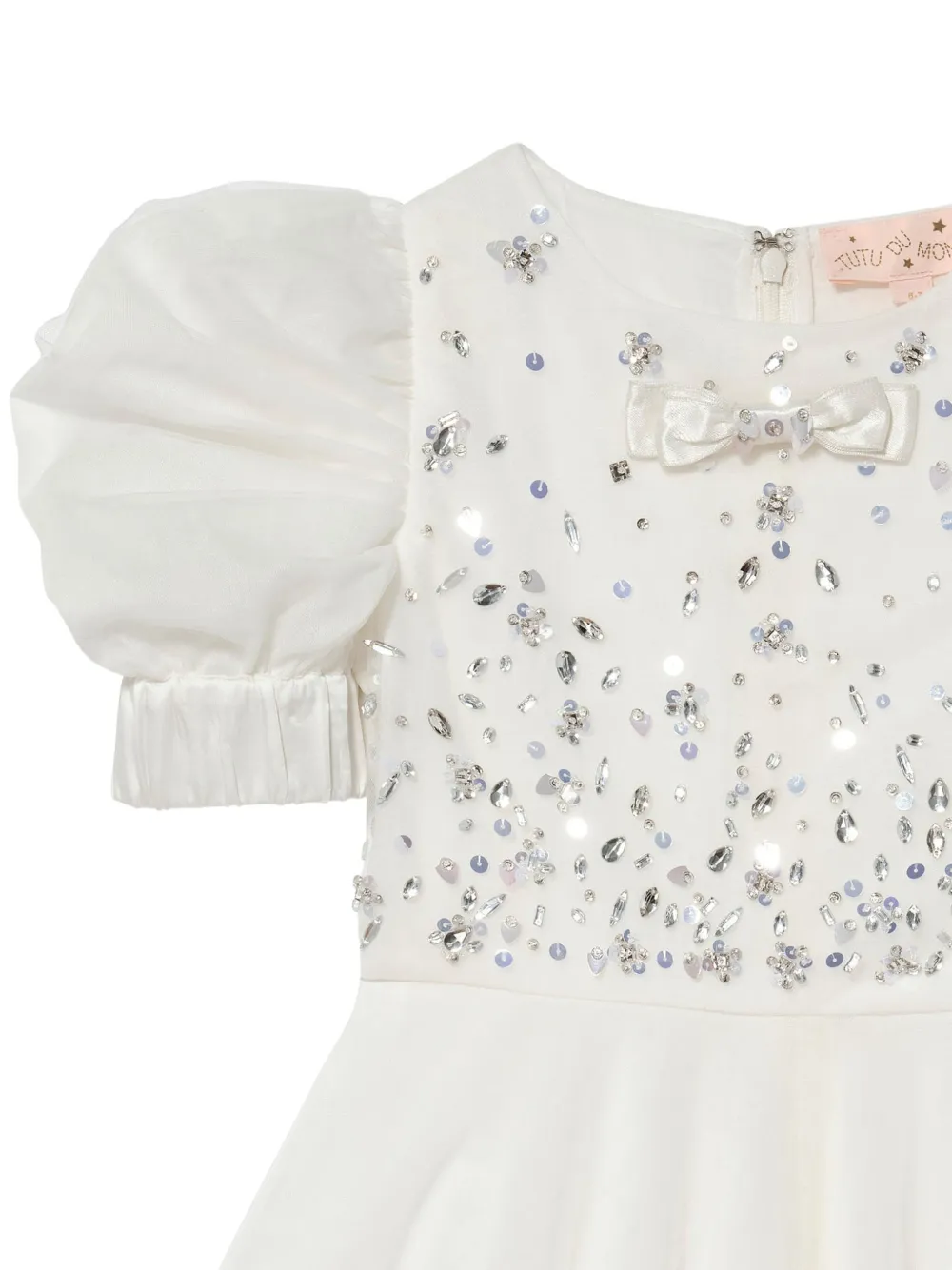 Tutu Du Monde Crystal Dance verfraaide tulen jurk Wit