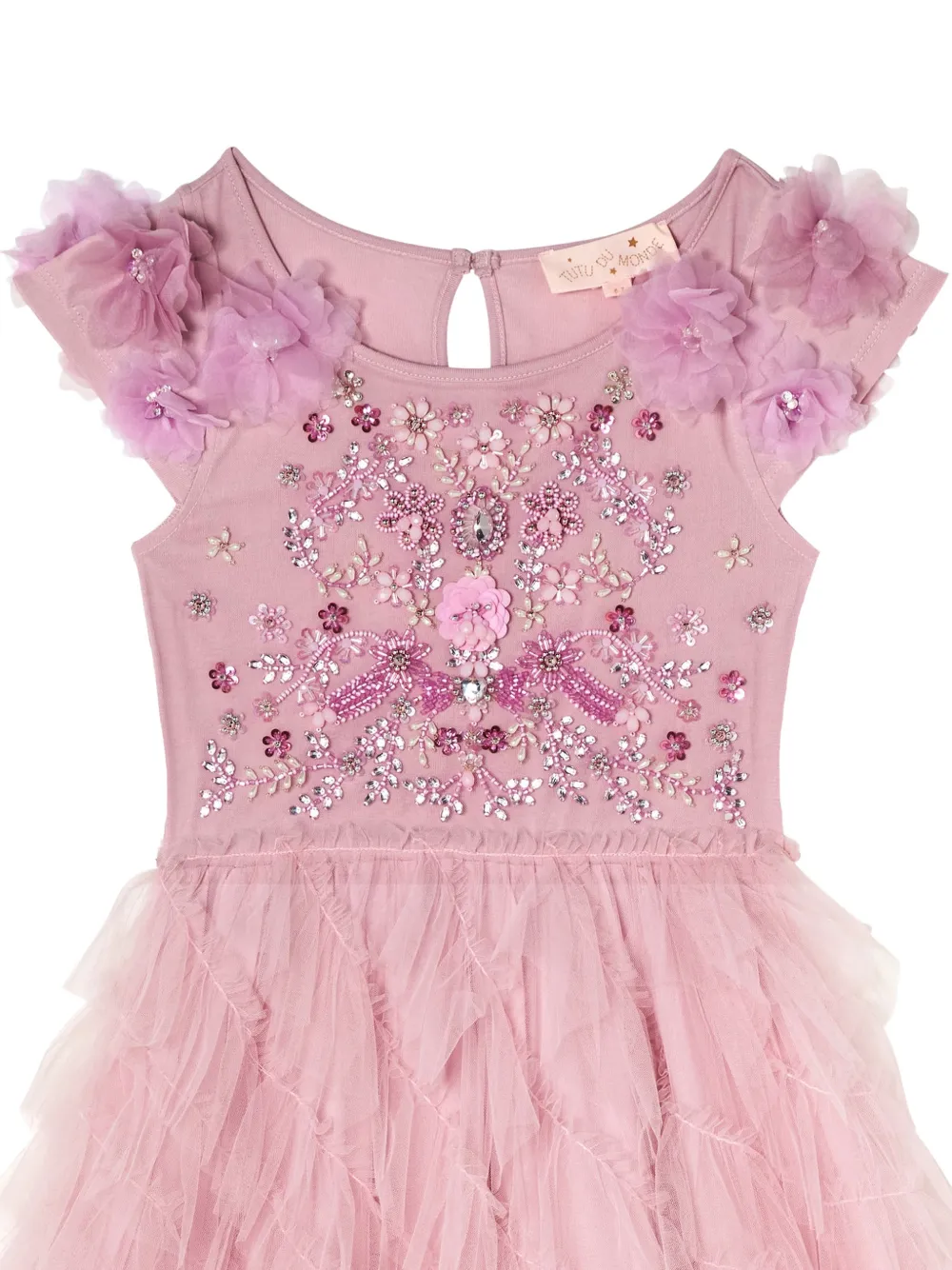 Tutu Du Monde Gstaad Glamour jurk verfraaid met kristallen en tutu Roze