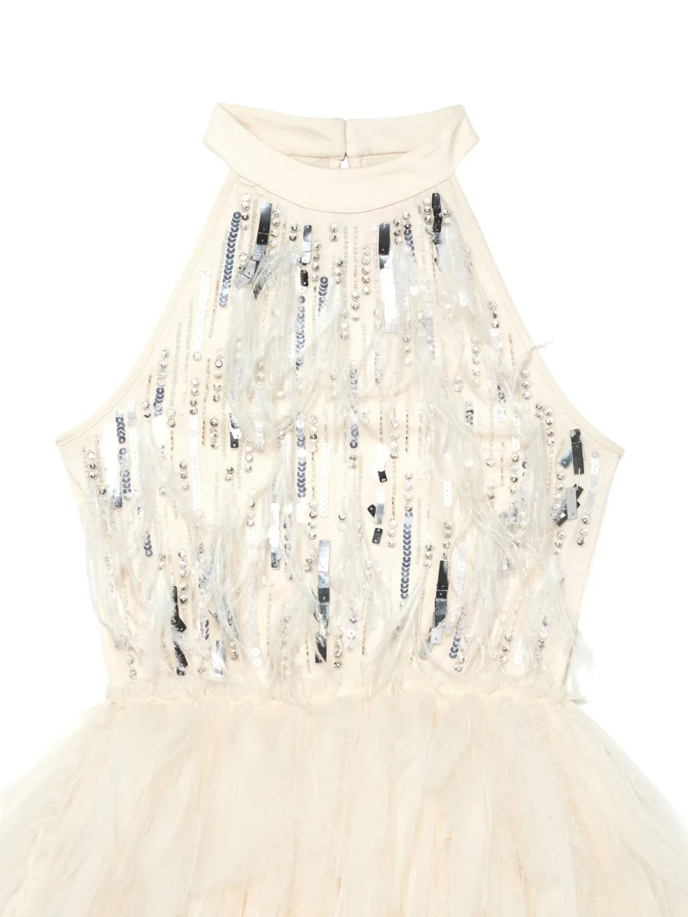 Tutu Du Monde Glacier Grace jurk verfraaid met pailletten Beige