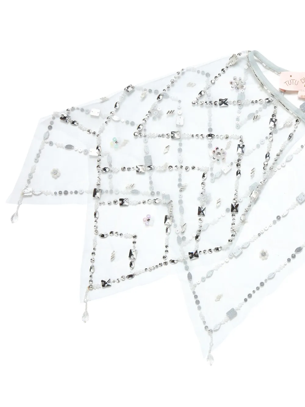 Tutu Du Monde Cape verfraaid met diamant Wit