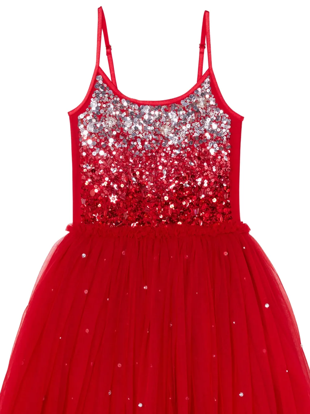 Tutu Du Monde Winter Waltz jurk verfraaid met pailletten en tutu Rood