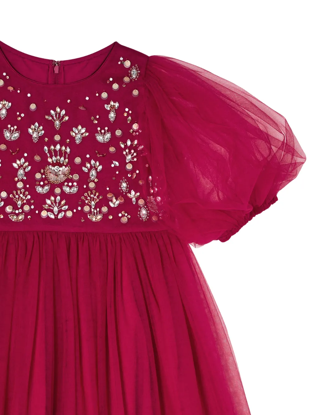 Tutu Du Monde Merry More jurk verfraaid met kristallen Rood