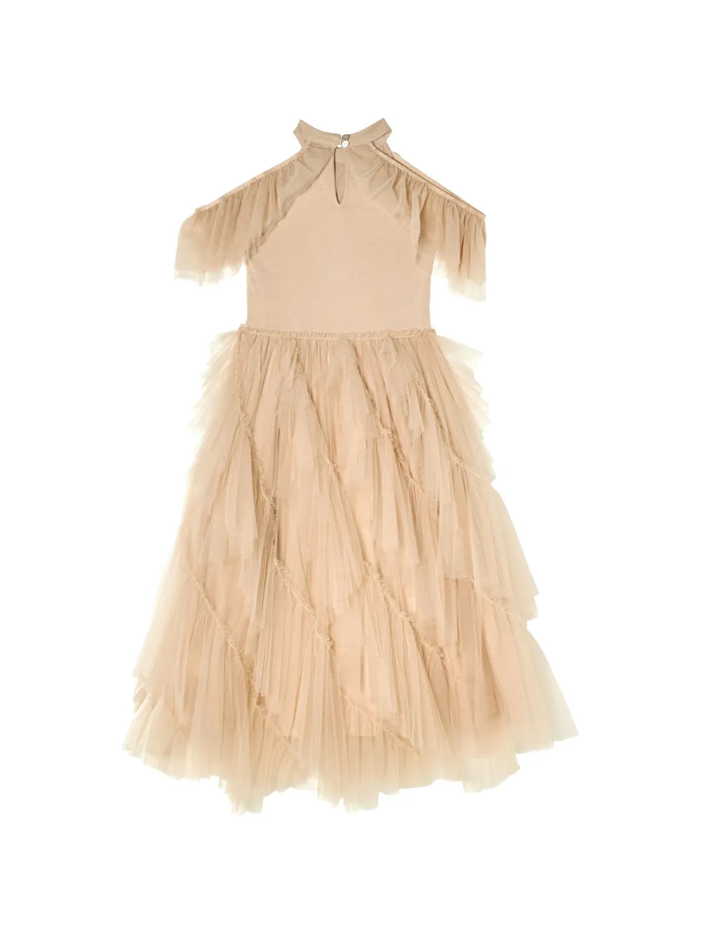 Tutu Du Monde Apres Glow jurk verfraaid met kristallen en tutu Beige