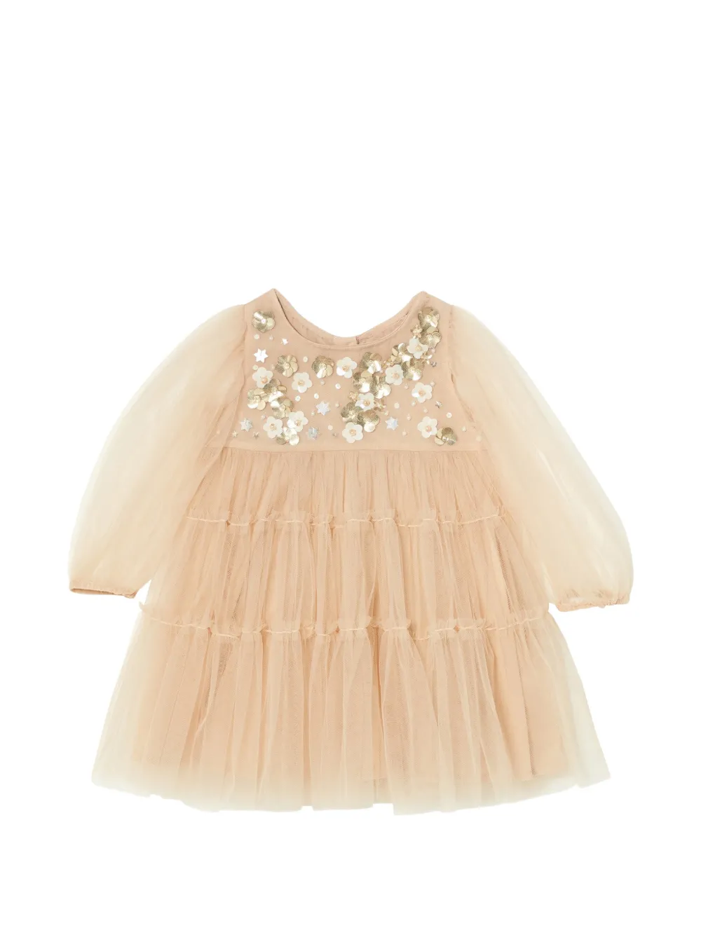 Tutu Du Monde Starlet Slopes flower-appliqué dress - Neutrals