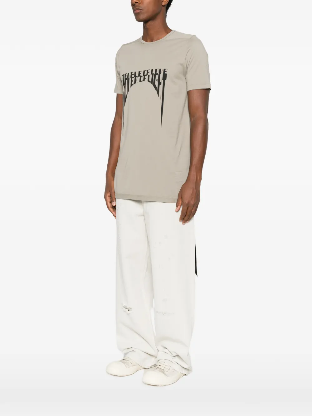 Rick Owens DRKSHDW graphic-print T-shirt Beige