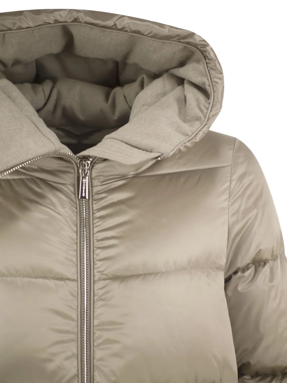 Moorer Carinzia-HC hooded quilted single-breasted coat Beige
