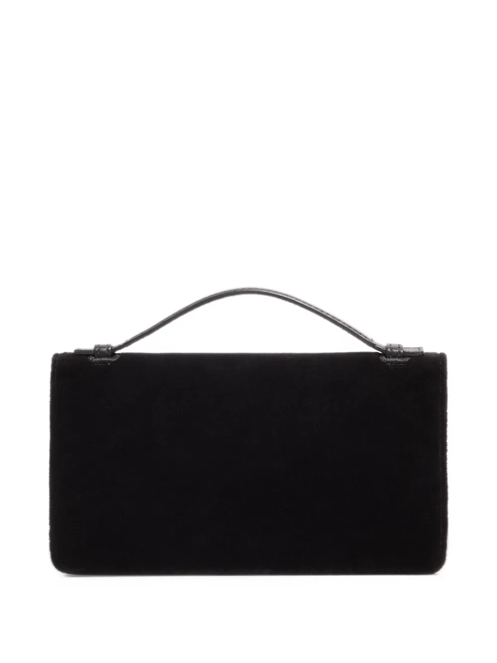Valentino Garavani VLogo Signature chain wallet in velvet Zwart