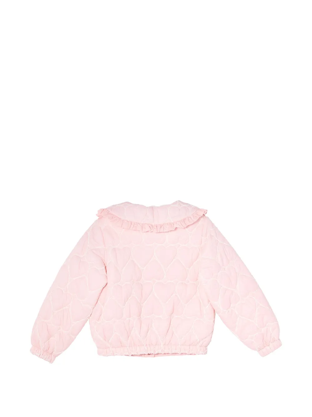 Tutu Du Monde Gewatteerd jack met hart-patroon en ruches Roze