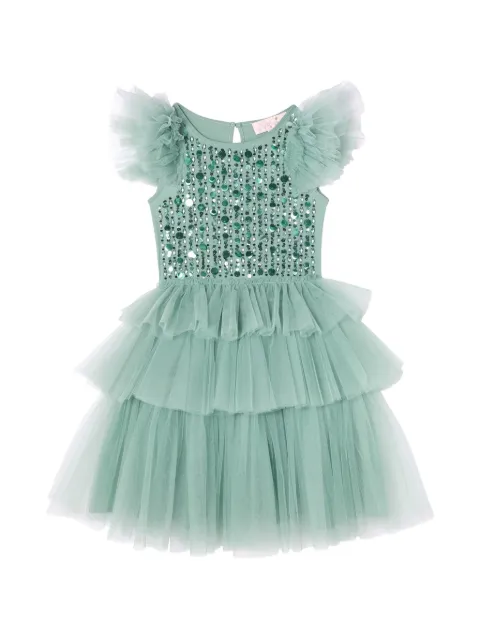 Tutu Du Monde vestido bordado con lentejuelas y volantes