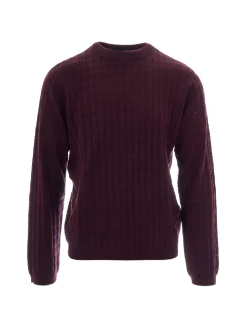 Emporio Armani waffle-knit crew-neck sweater