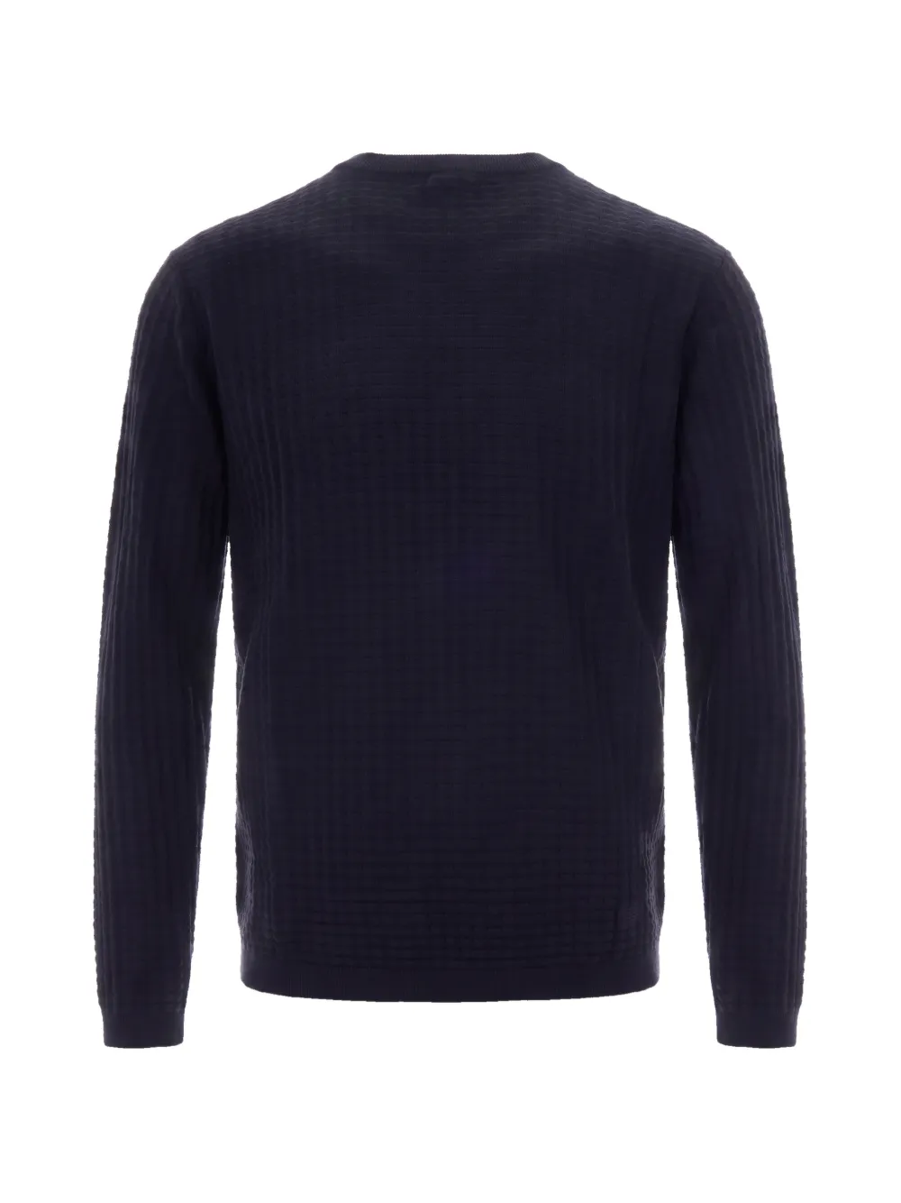 Emporio Armani Trui met wafelpatroon Blauw