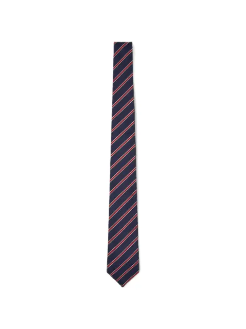 Emporio Armani corbata de seda a rayas diagonales