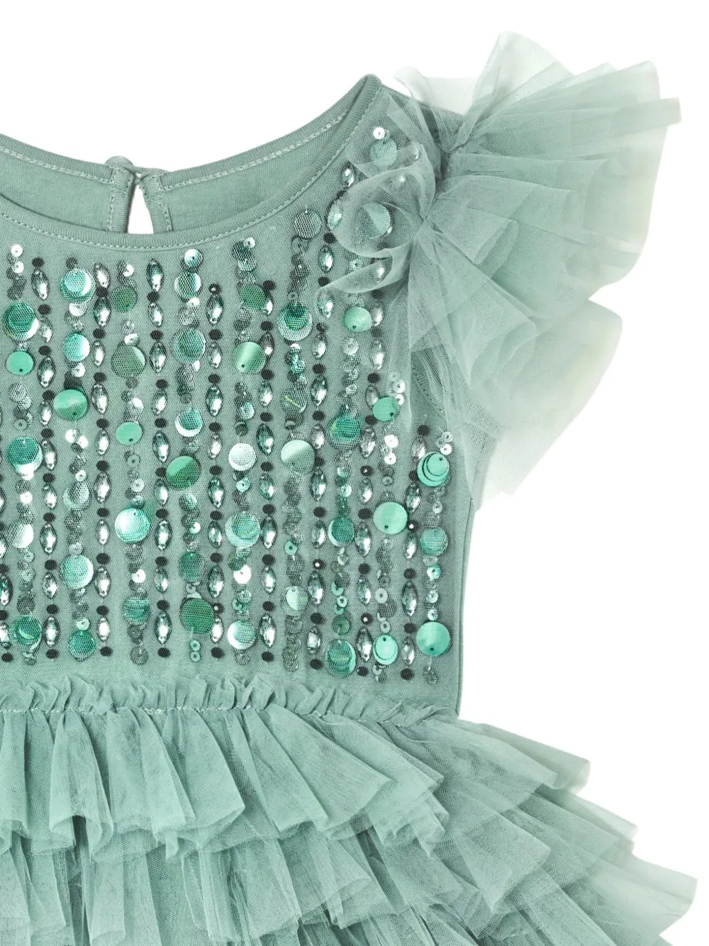 Tutu Du Monde Snowflake Shimmer jurk verfraaid met pailletten Groen