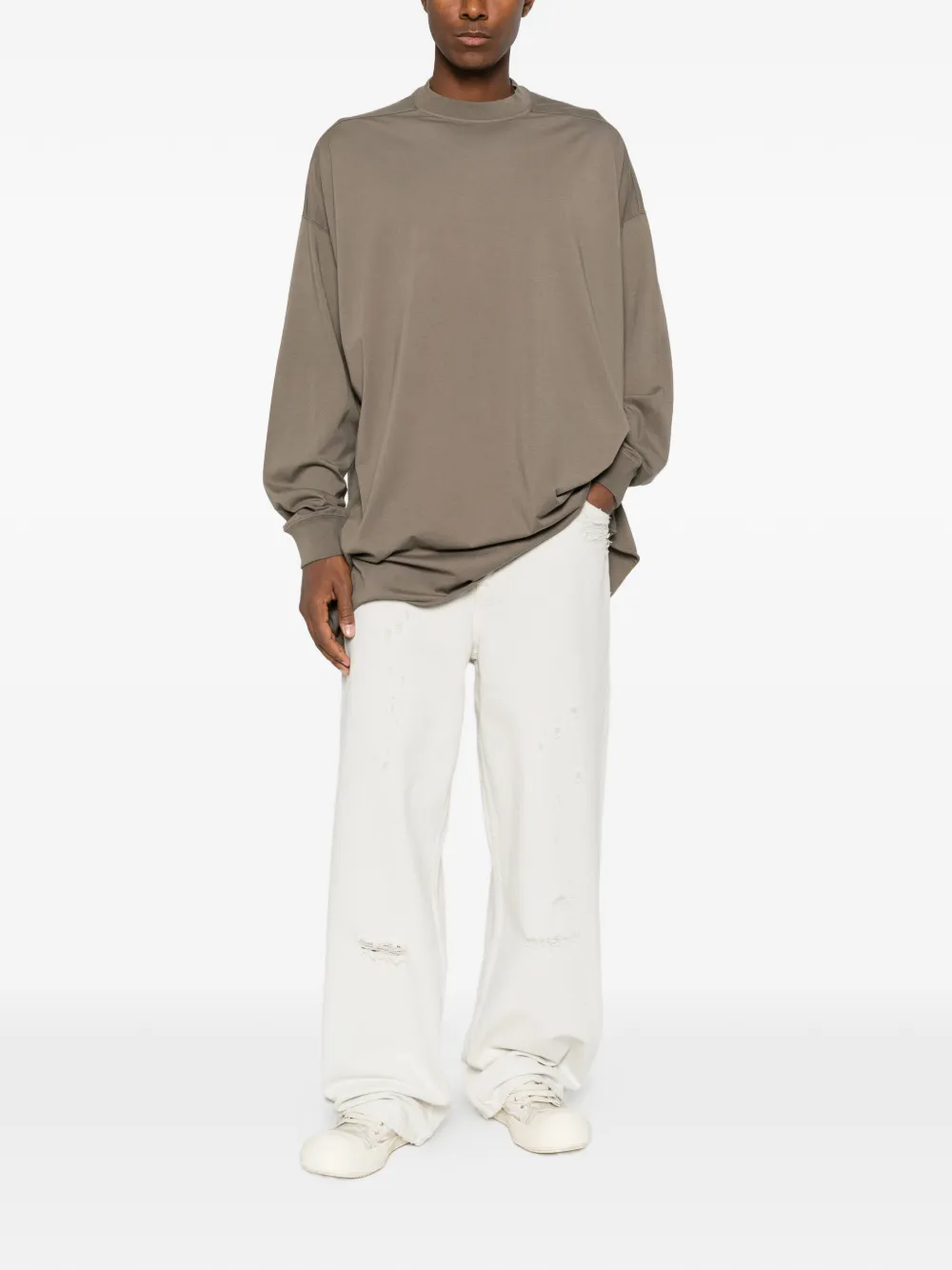Rick Owens DRKSHDW oversized long-sleeve T-shirt Bruin