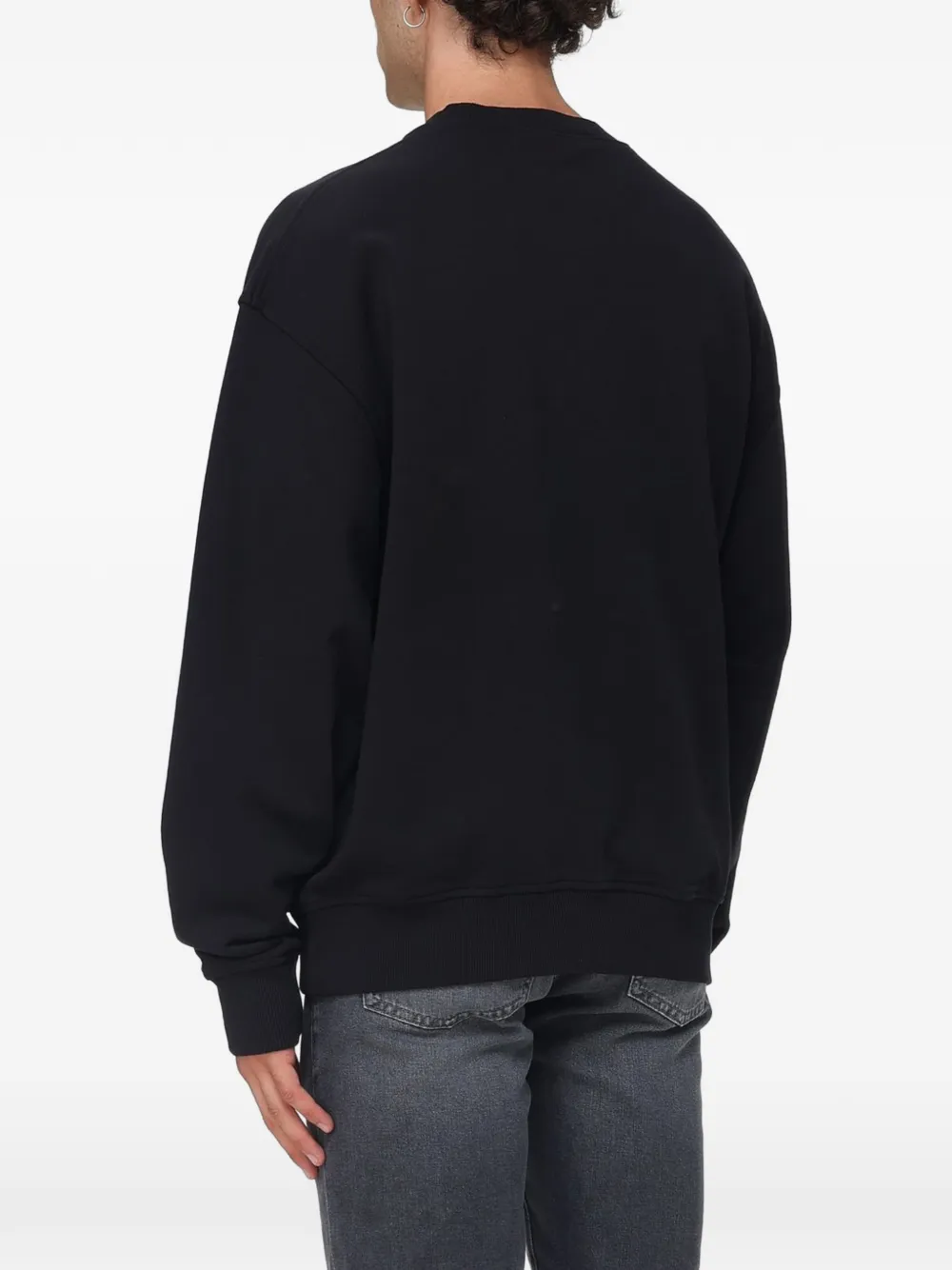 Palm Angels logo-neck sweatshirt Zwart