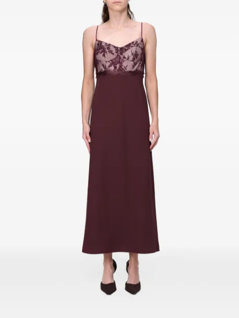 Hanita lace-panelled camisole maxi dress