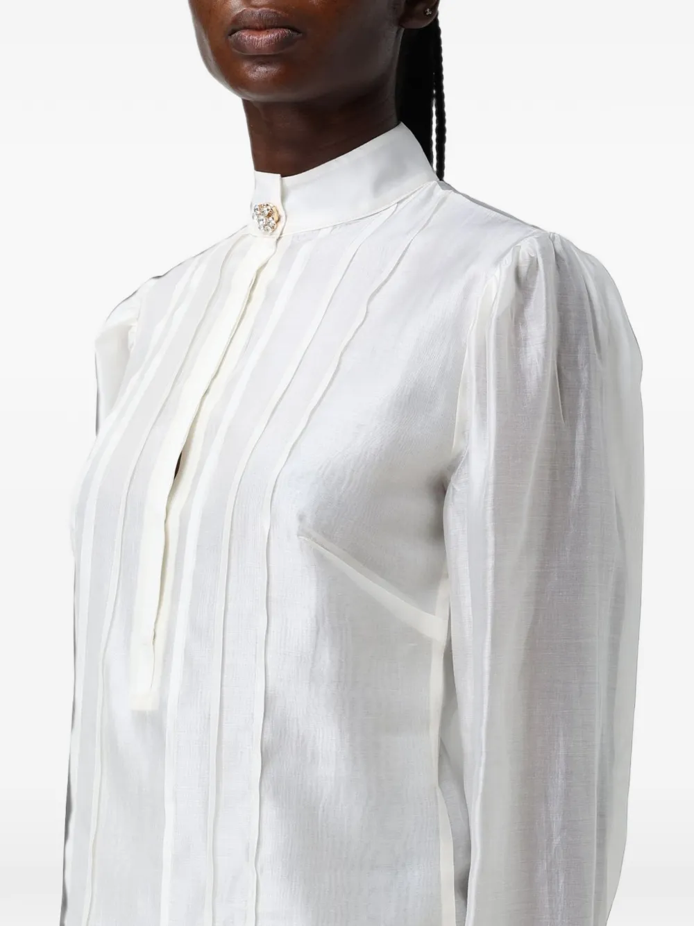 Hanita Blouse met pofmouwen Wit