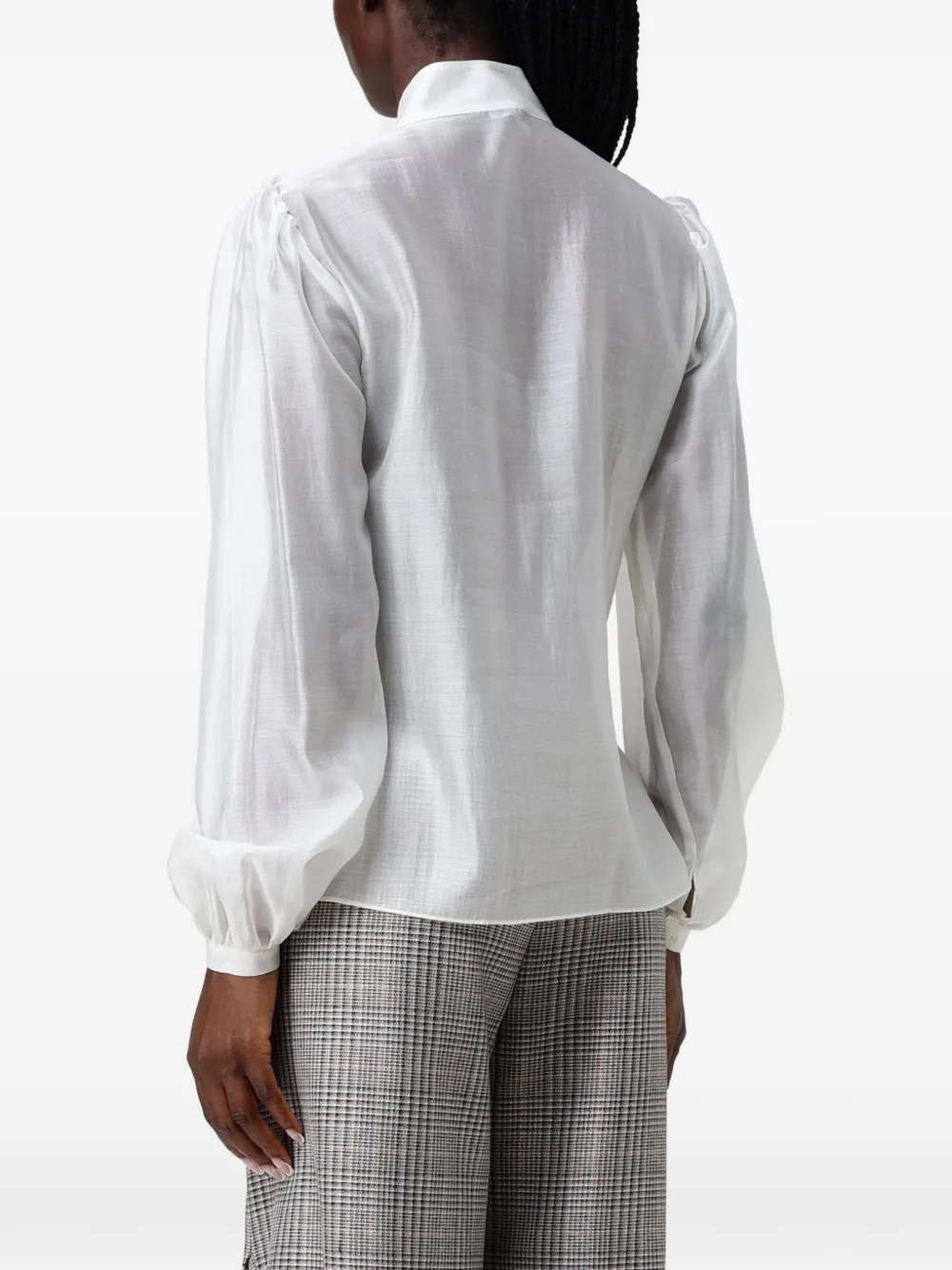 Hanita Blouse met pofmouwen Wit