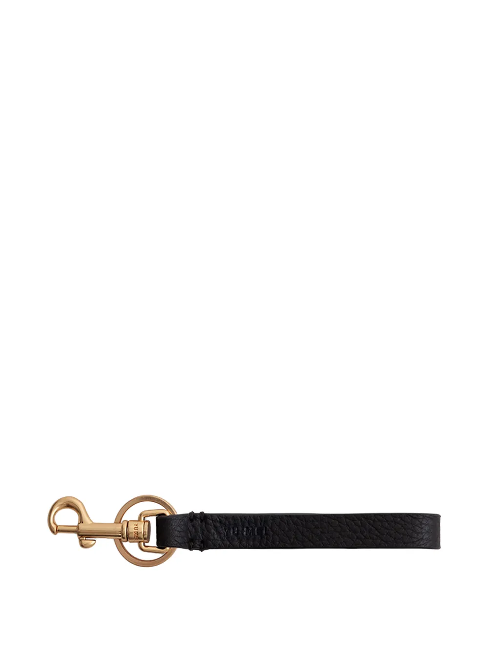 Yu Mei logo-embossed leather key chain