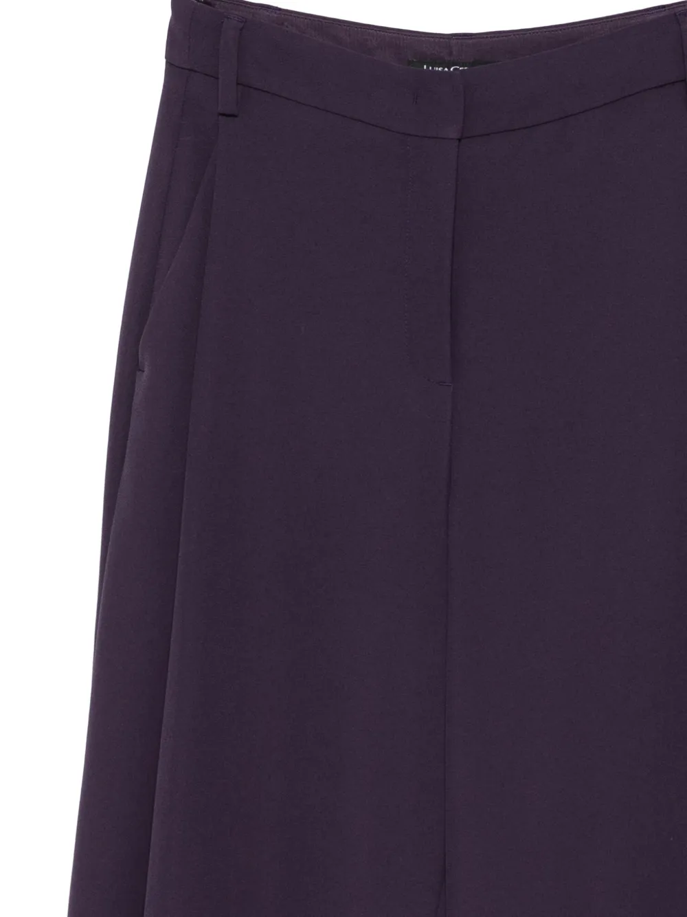 Luisa Cerano pleated wide-leg trousers Paars