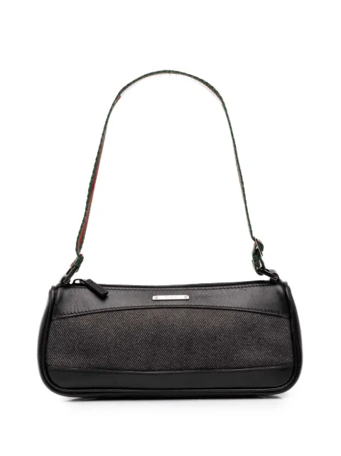 Gucci Pre-Owned 2000-2015 джинсовая сумка на плечо с отделкой Web