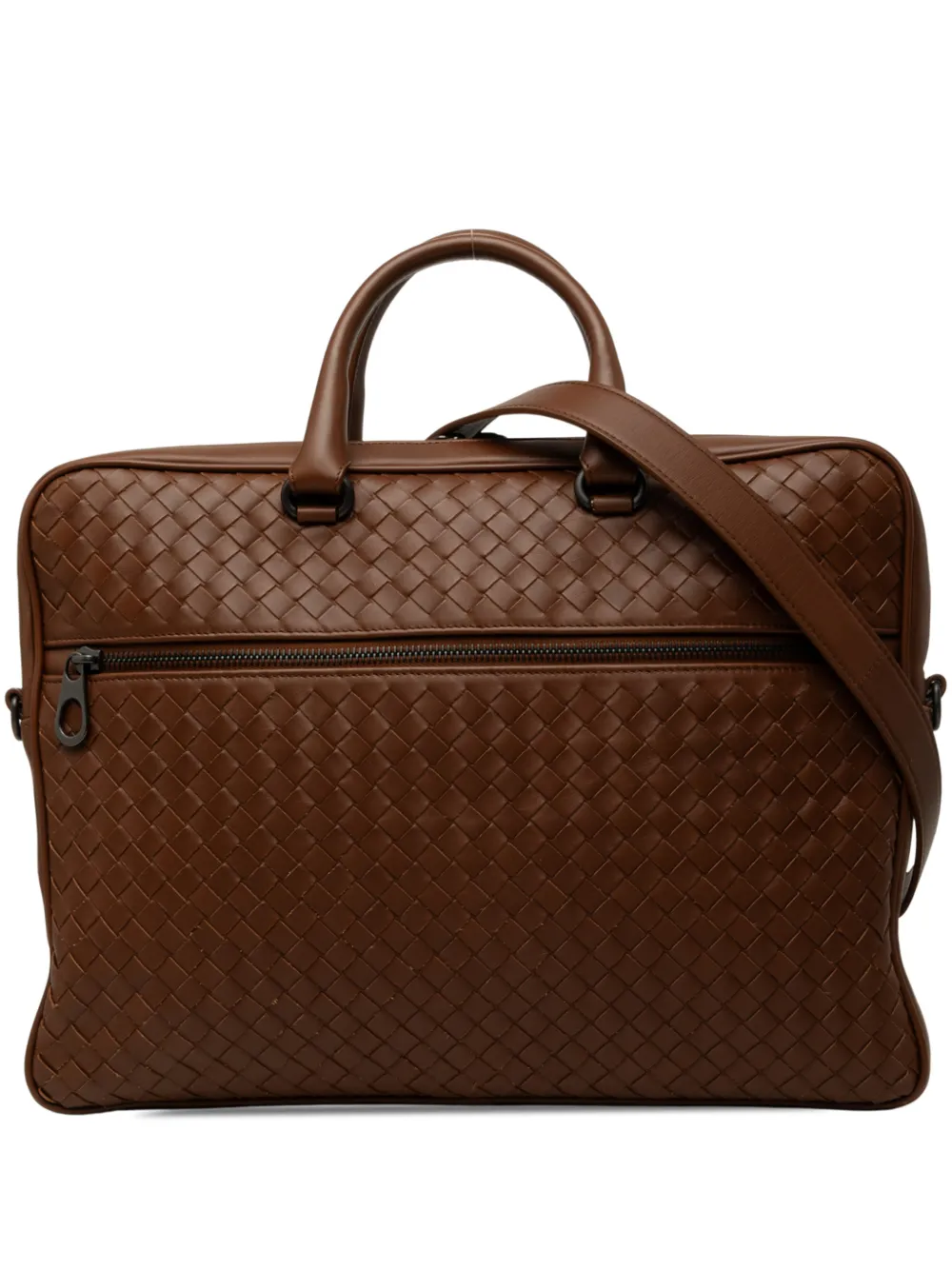 Bottega Veneta Pre-Owned 2012-2026 Intrecciato Aktentasche aus Nappaleder - Braun