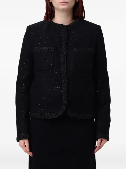 Fabiana Filippi sequin-embellished braided-trim jacket