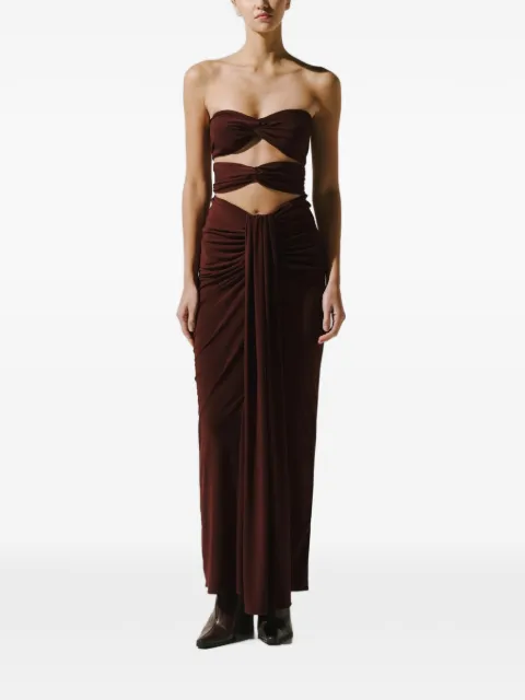 Baobab Giselle cut-out strapless maxi dress