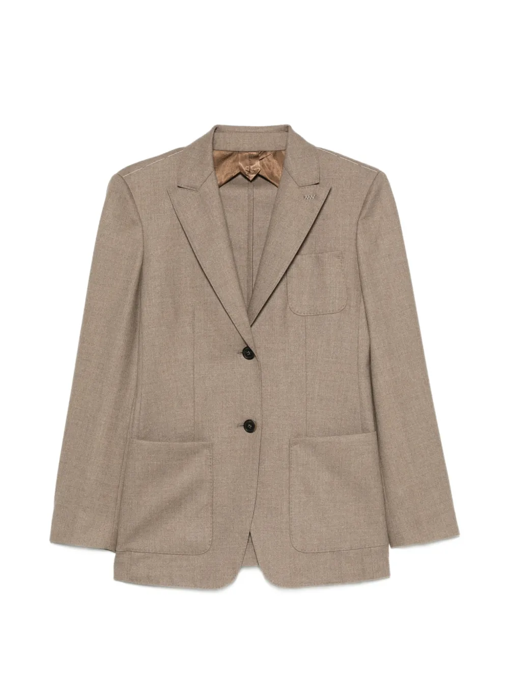 Max Mara Blazer met enkele rij knopen Beige