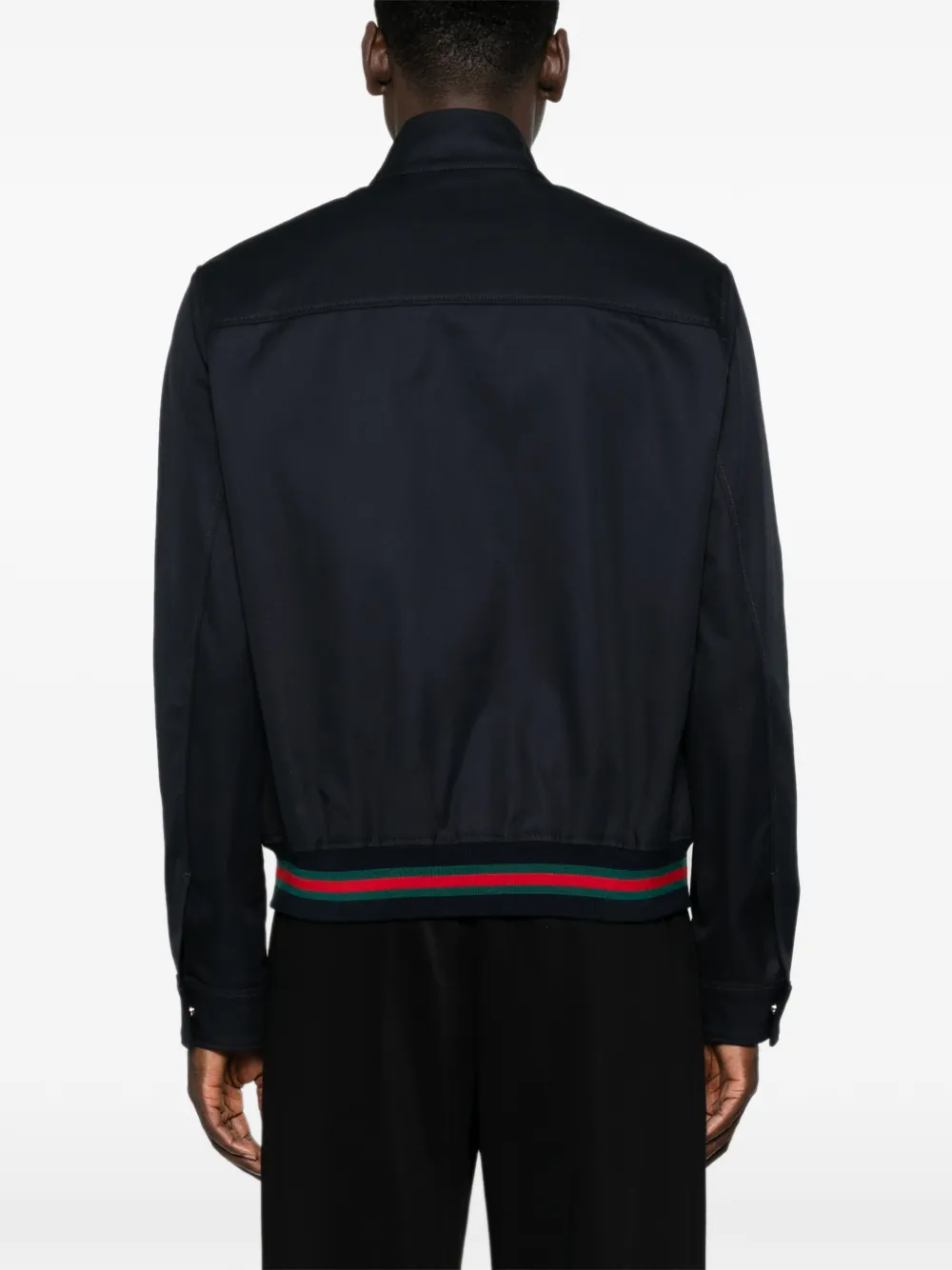 Gucci Katoenen jack met Web-streep Blauw