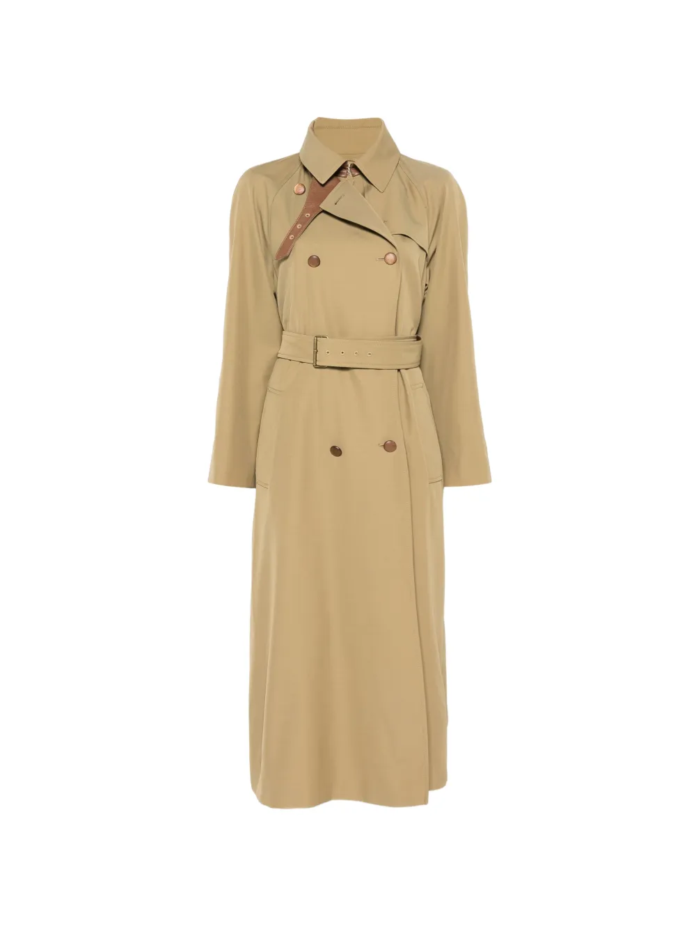 Max Mara Wasserabweisender Trenchcoat aus Gabardine - Grün