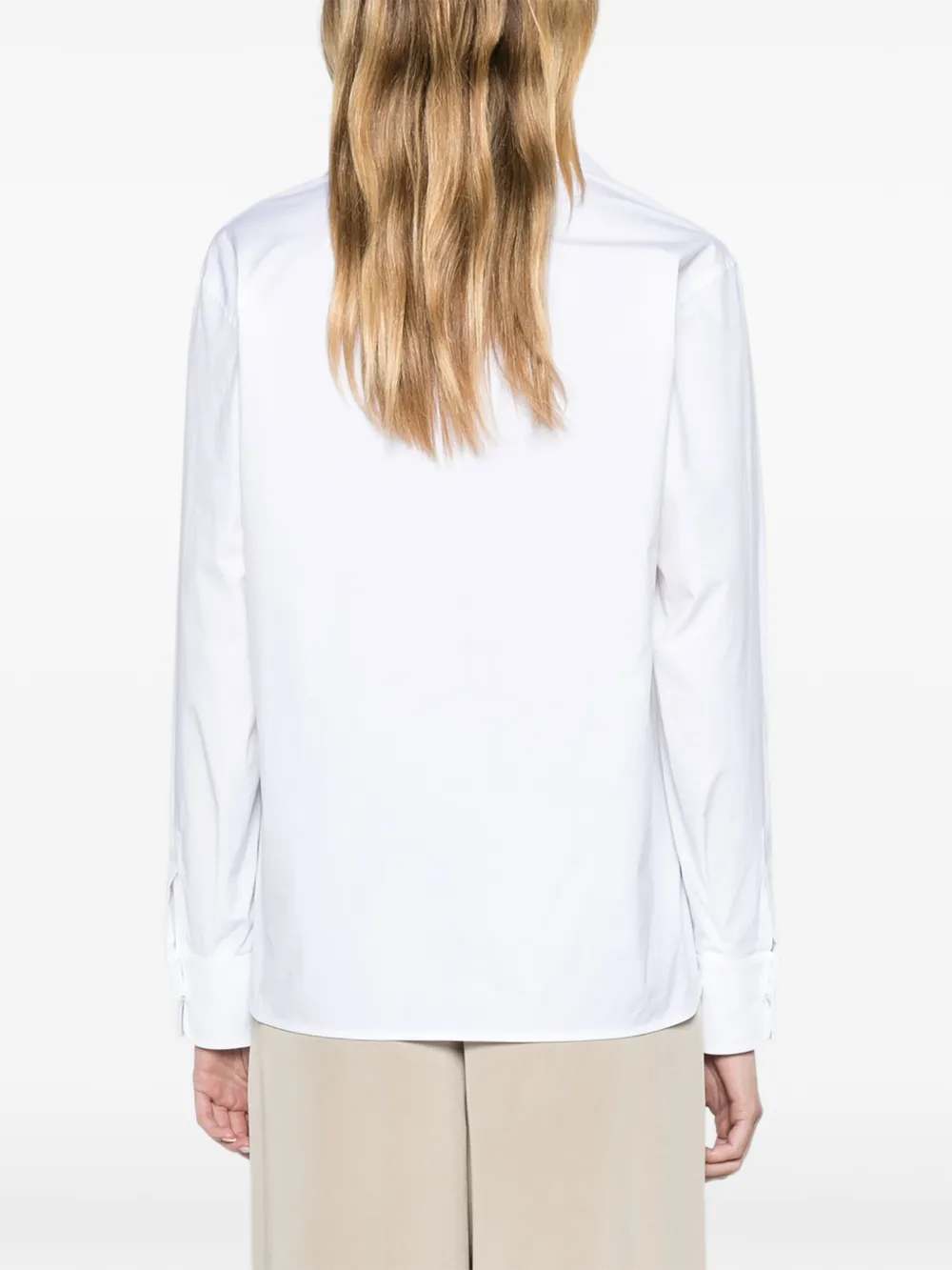 Max Mara stretch cotton shirt optical white Wit