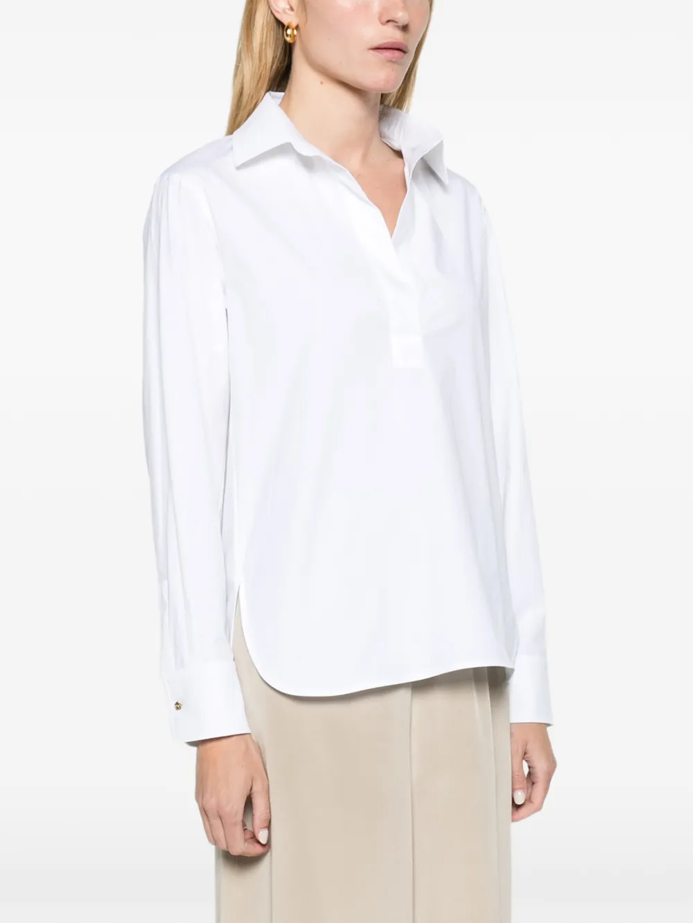 Max Mara stretch cotton shirt optical white Wit