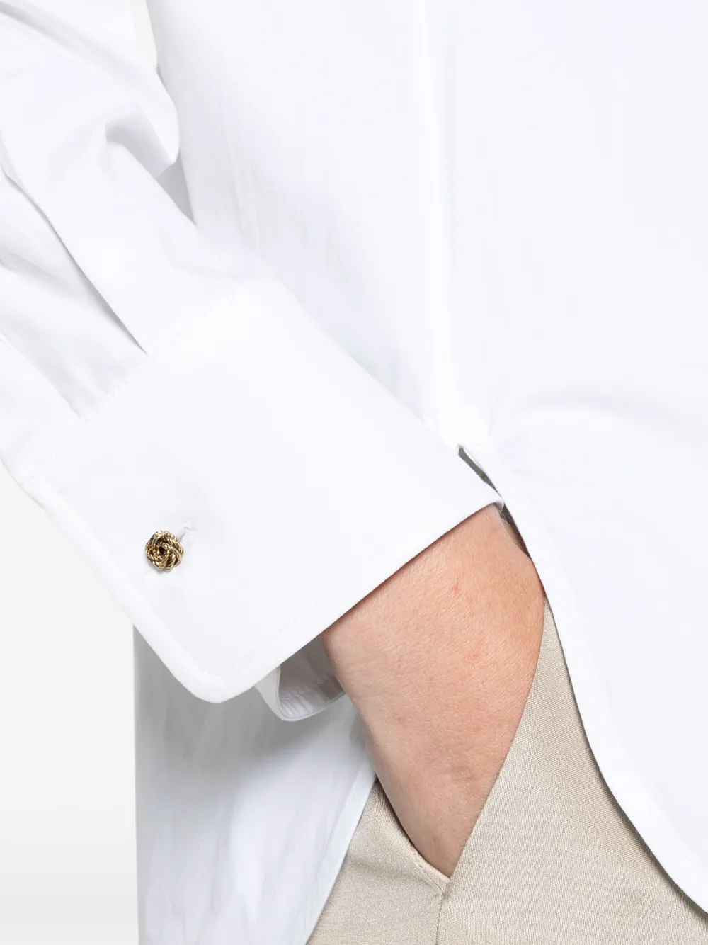 Max Mara stretch cotton shirt optical white Wit