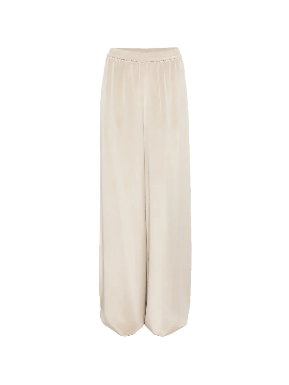Max Mara relaxed-fit heavy silk trousers stone Beige
