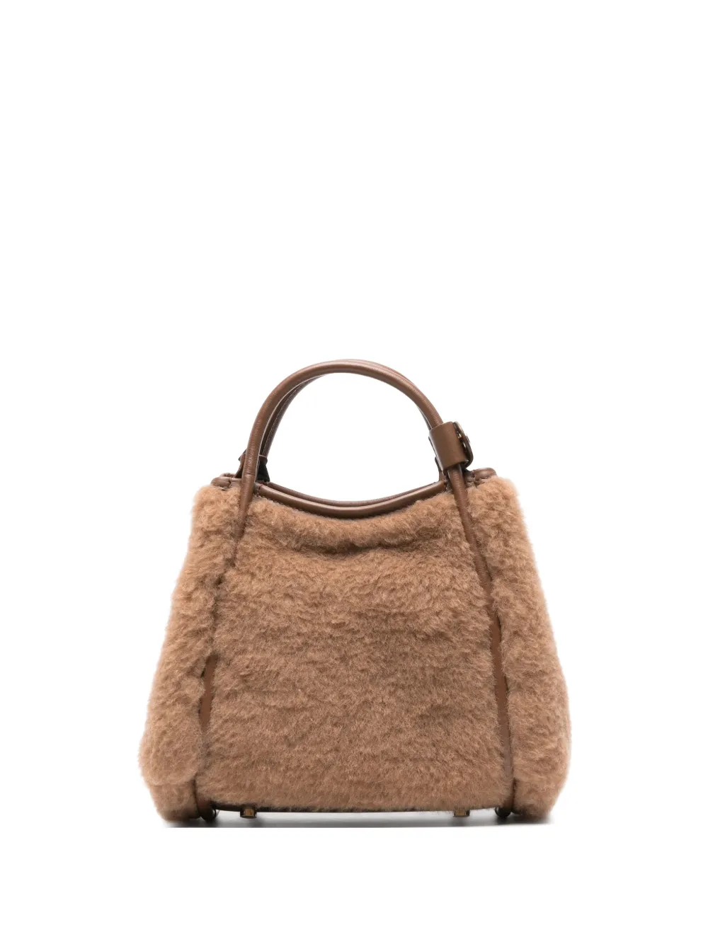 Max Mara extra-small Teddy-fabric Marine bag camel Bruin