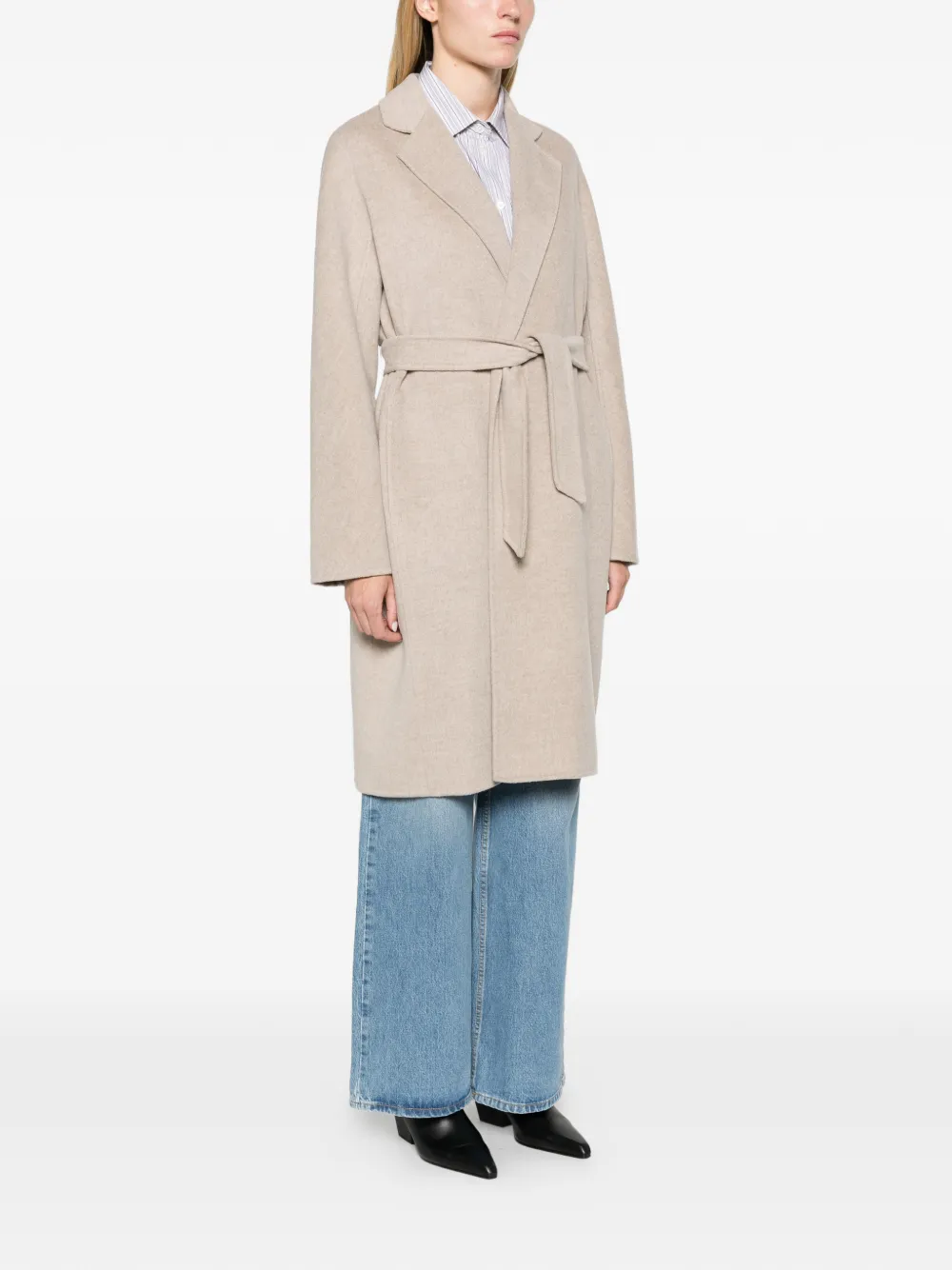 Max Mara cashmere robe coat sand Beige