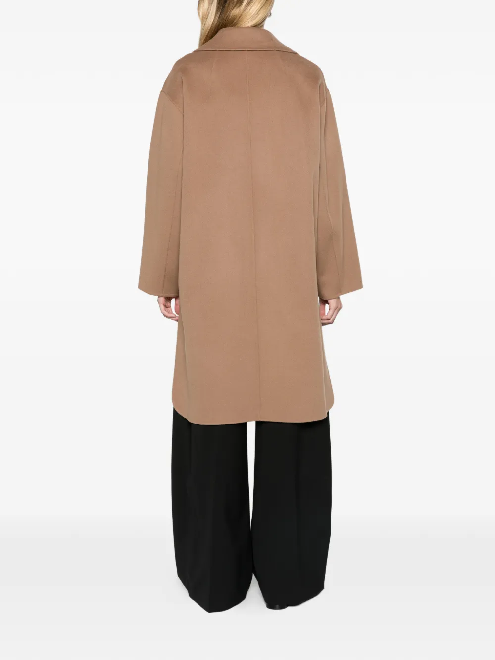Max Mara double-breasted wool midi coat camel Beige