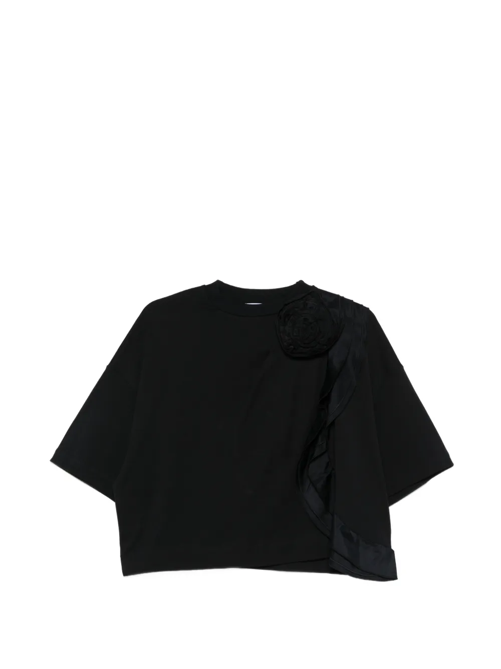 Max Mara frilly jersey T-shirt Blauw