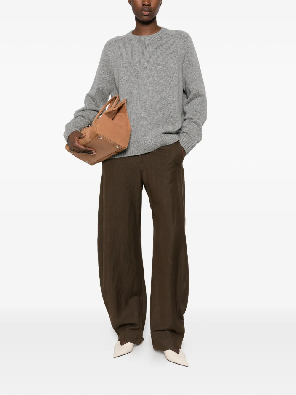 Loro Piana Parksville crew neck sweater Grijs