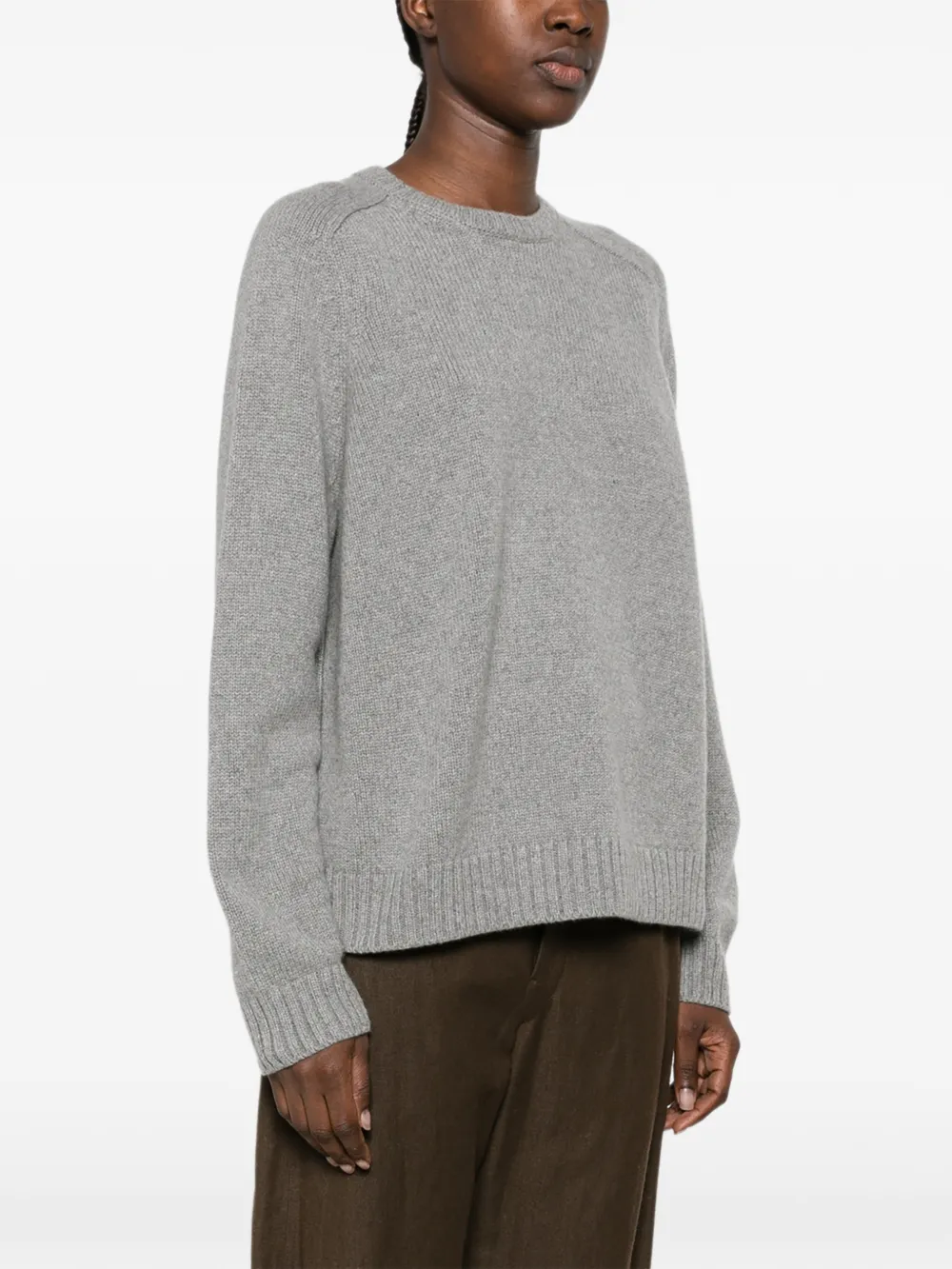 Loro Piana Parksville crew neck sweater Grijs