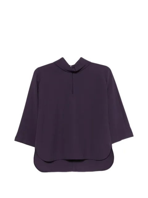 Luisa Cerano keyhole curved-hem top