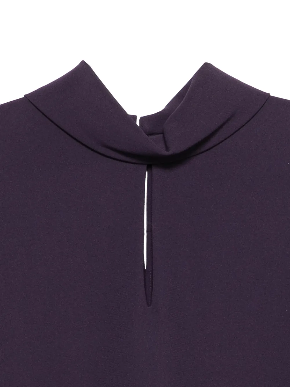 Luisa Cerano keyhole curved-hem top Paars