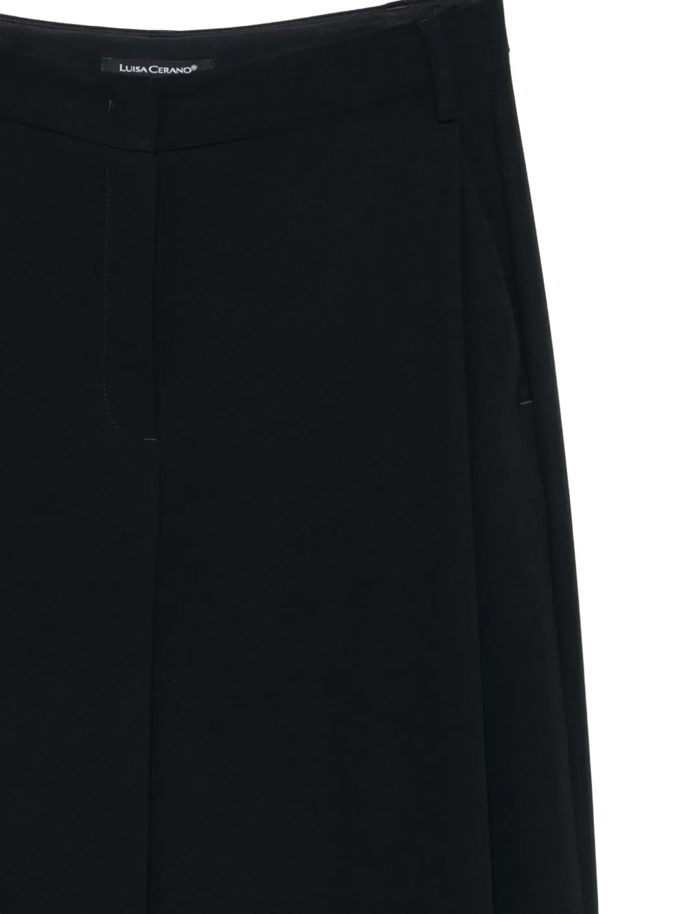 Luisa Cerano pleated wide-leg trousers Zwart